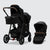 Leo Single to Double Pram | Black + Brown