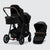 Leo Single to Double Pram | Black + Gold
