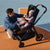 Leo Single to Double Pram | Black + Gold