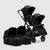 Leo Single to Double Pram | Black + Gold