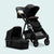 Leo Single to Double Pram | Grey + Black