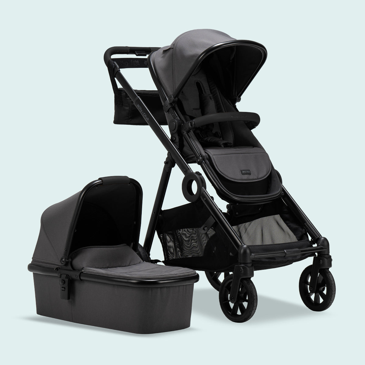 Single pram that converts to double on sale