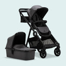 Leo Single to Double Pram | Grey + Black