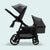 Leo Single to Double Pram | Grey + Black