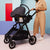 Leo Single to Double Pram | Grey + Black