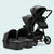 Leo Single to Double Pram | Grey + Black