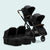 Leo Single to Double Pram | Grey + Black