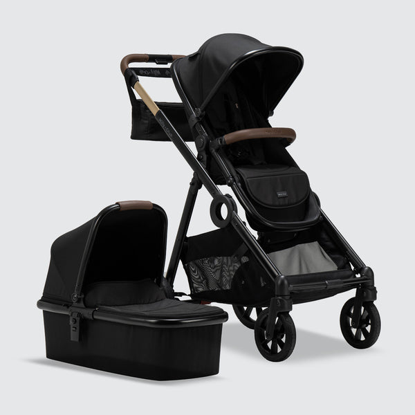 Leo Single to Double Pram | Black
