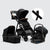 Leo Single to Double Pram | Black + Gold