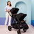 Leo Single to Double Pram | Grey