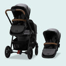 Leo Single to Double Pram | Grey